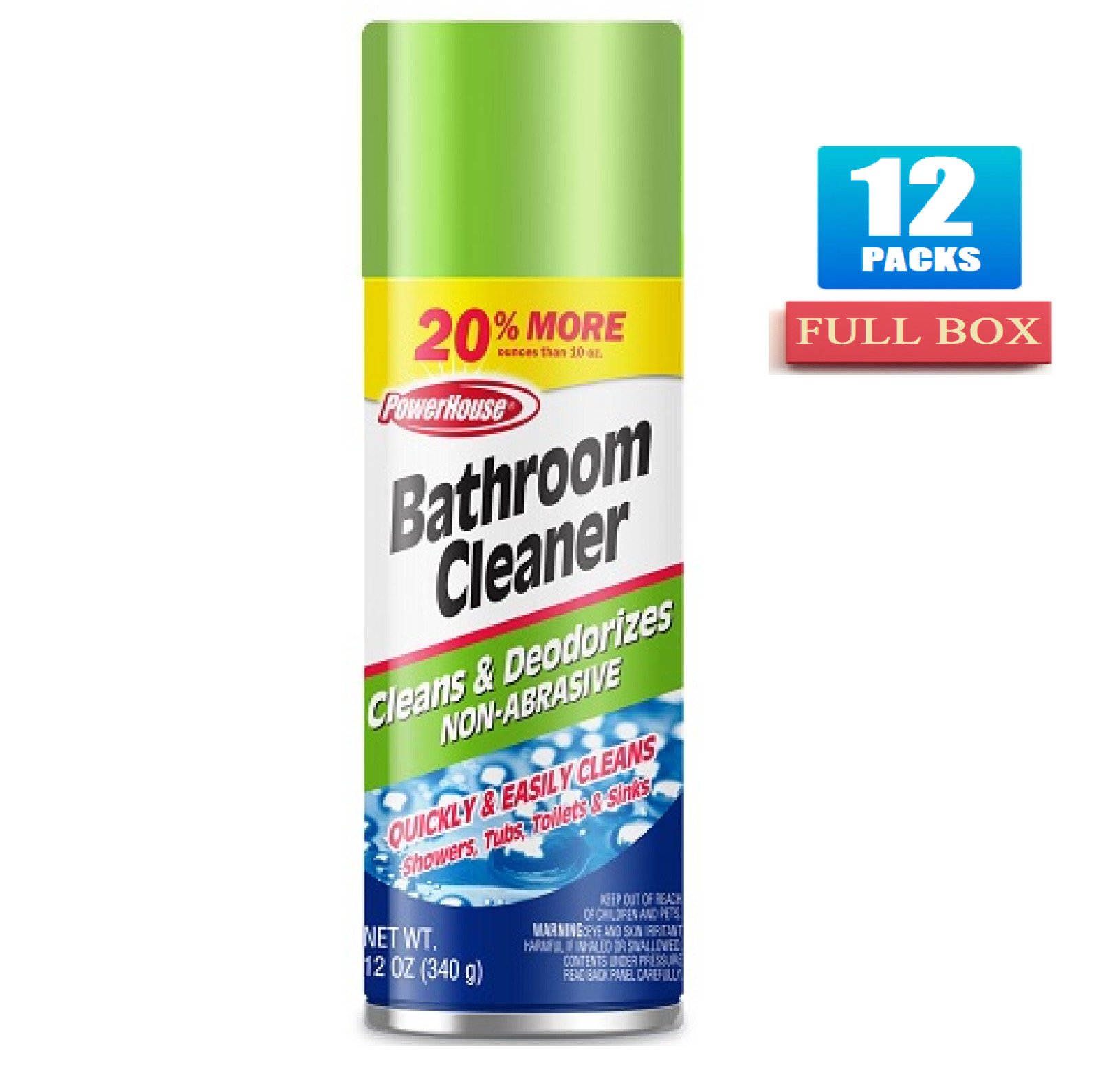 12x Packs Powerhouse Non-abrasive Bathroom Cleaner – 12oz Each