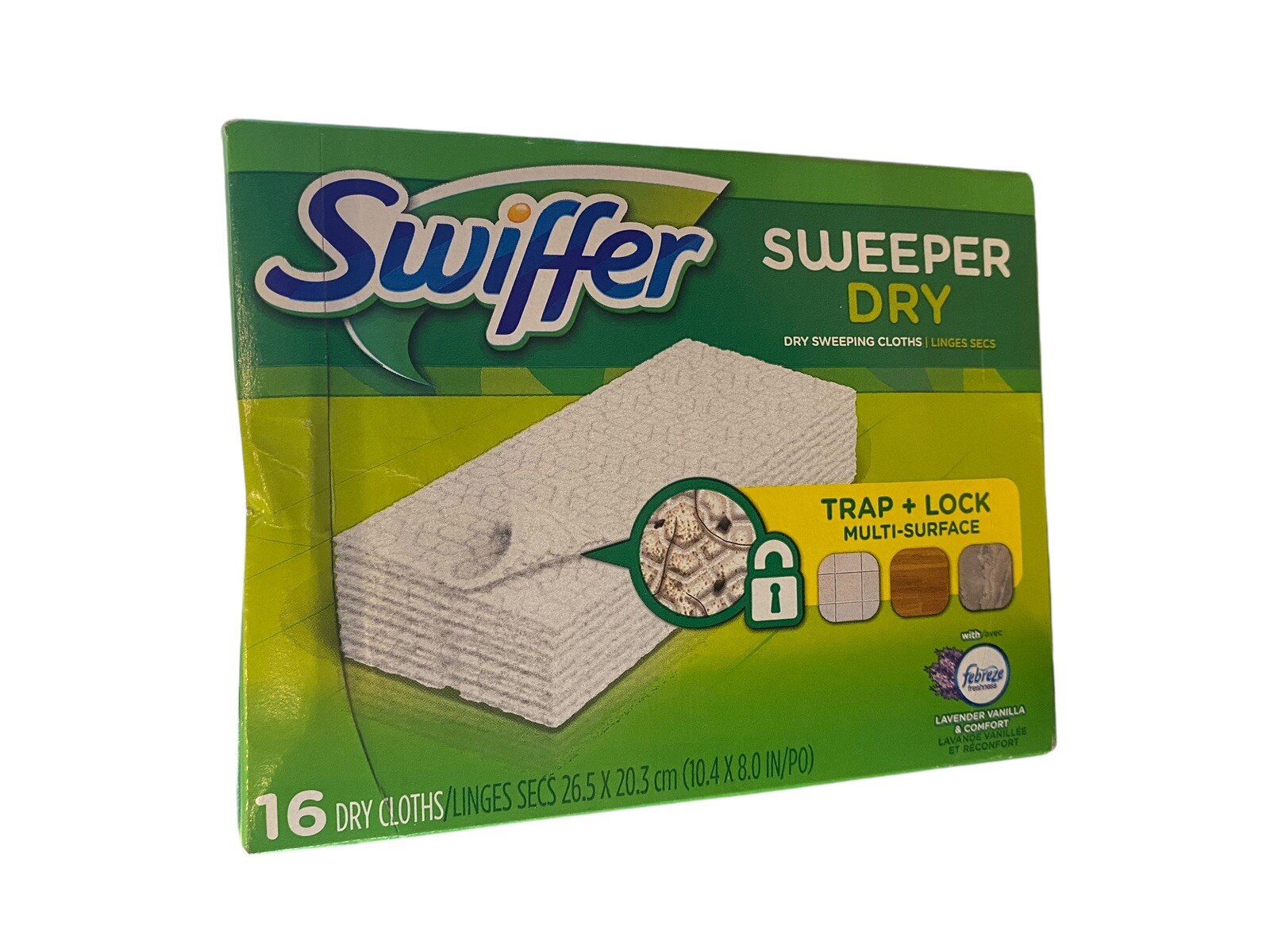 Swiffer Sweeper Dry Cloth Lavender Vanilla Febreze 16ct
