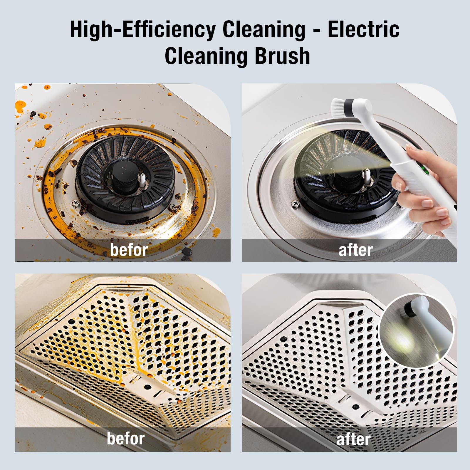 Dyfilmo Electric Spin Scrubber, Rechargeable Waterproof Grout Cleaning Brush …