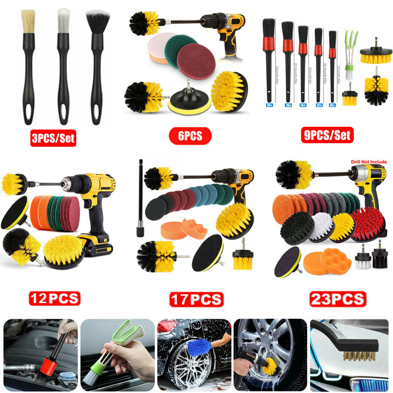 Drill Detailing Brush Power Scrubber Tile Grout Cleaning Polishing n Scrubbing