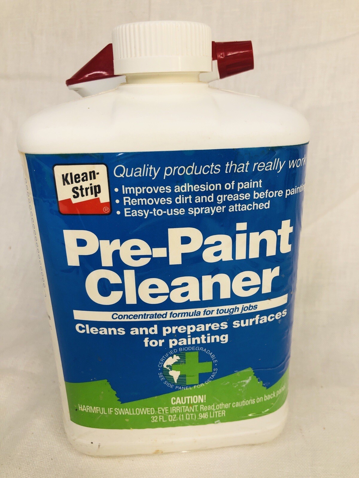 Klean Strip Pre Paint Cleaner Concentrated 32oz Removes Dirt And Grease