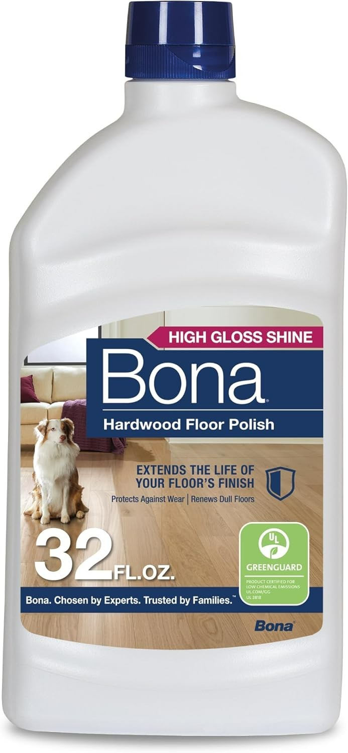 Bona Hardwood Floor Polish – 32 fl oz – High Gloss Shine – Polish for Wood Floor