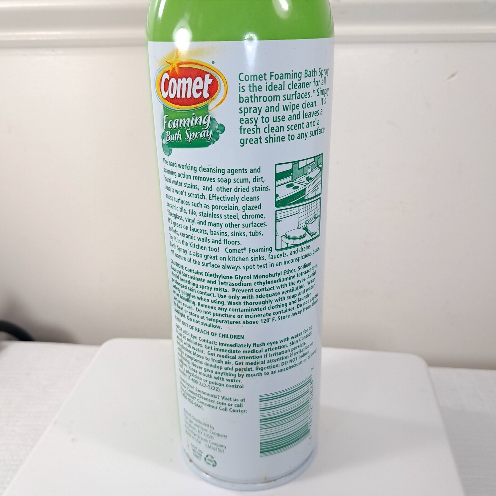 Comet Foaming Bath Spray Cleaner Fresh Scent 19 oz aerosol can foam bathroom