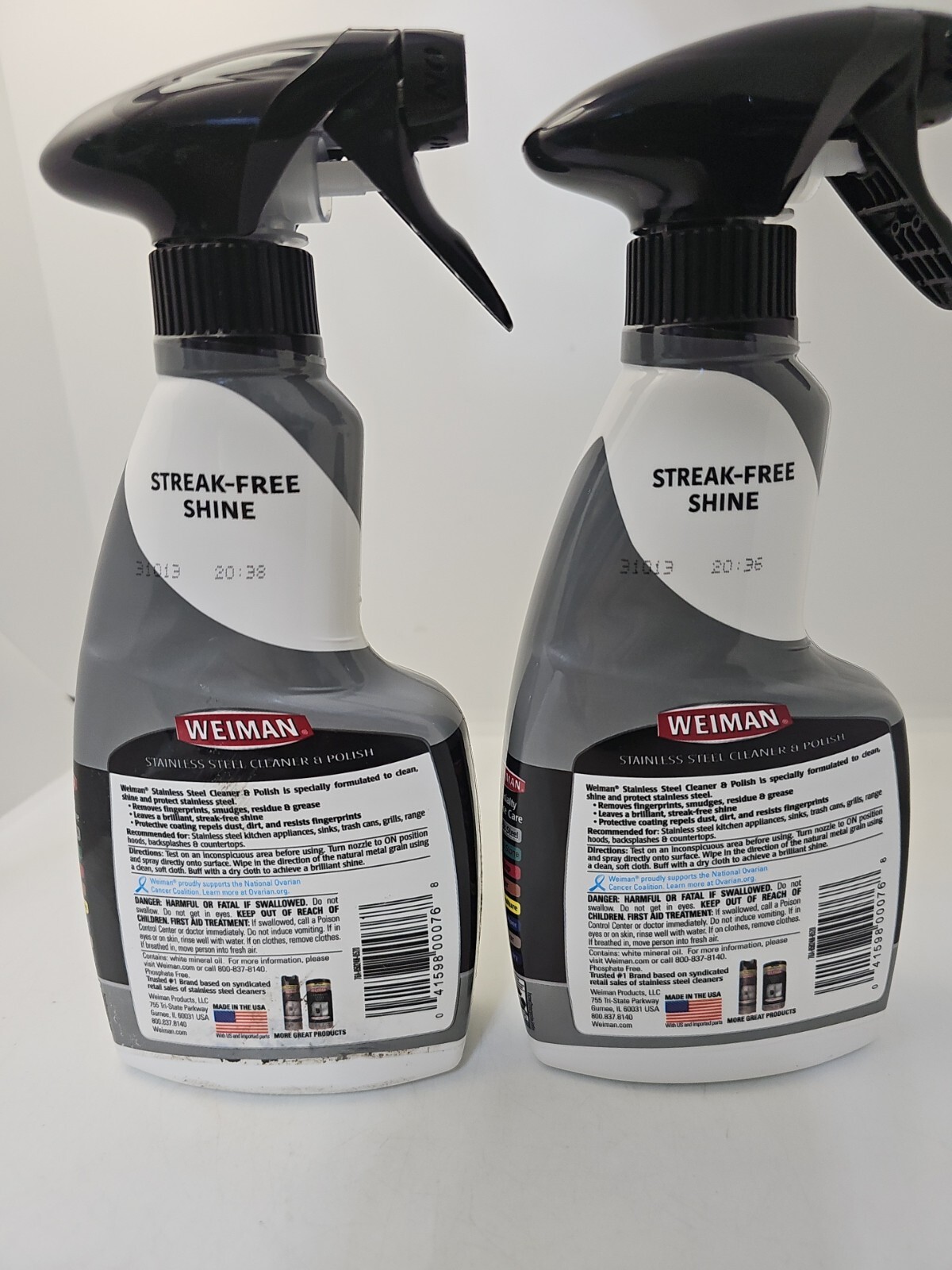 Weiman STAINLESS STEEL Appliance Grill Range CLEANER&POLISH Streak Free(2pk)12oz