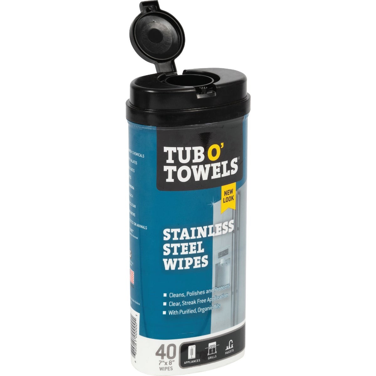 Tub O’ Towels Stainless Steel Wipes (40-Count) TW40-SS Tub O’ Towels FedPro
