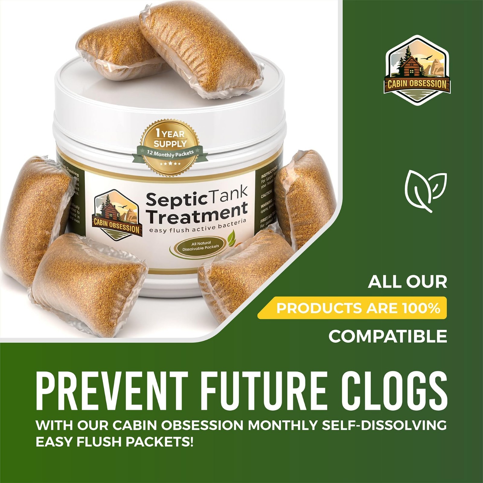 Professional Strength Septic System Cleaner – 32 oz Shock Treatment for Clogs, D