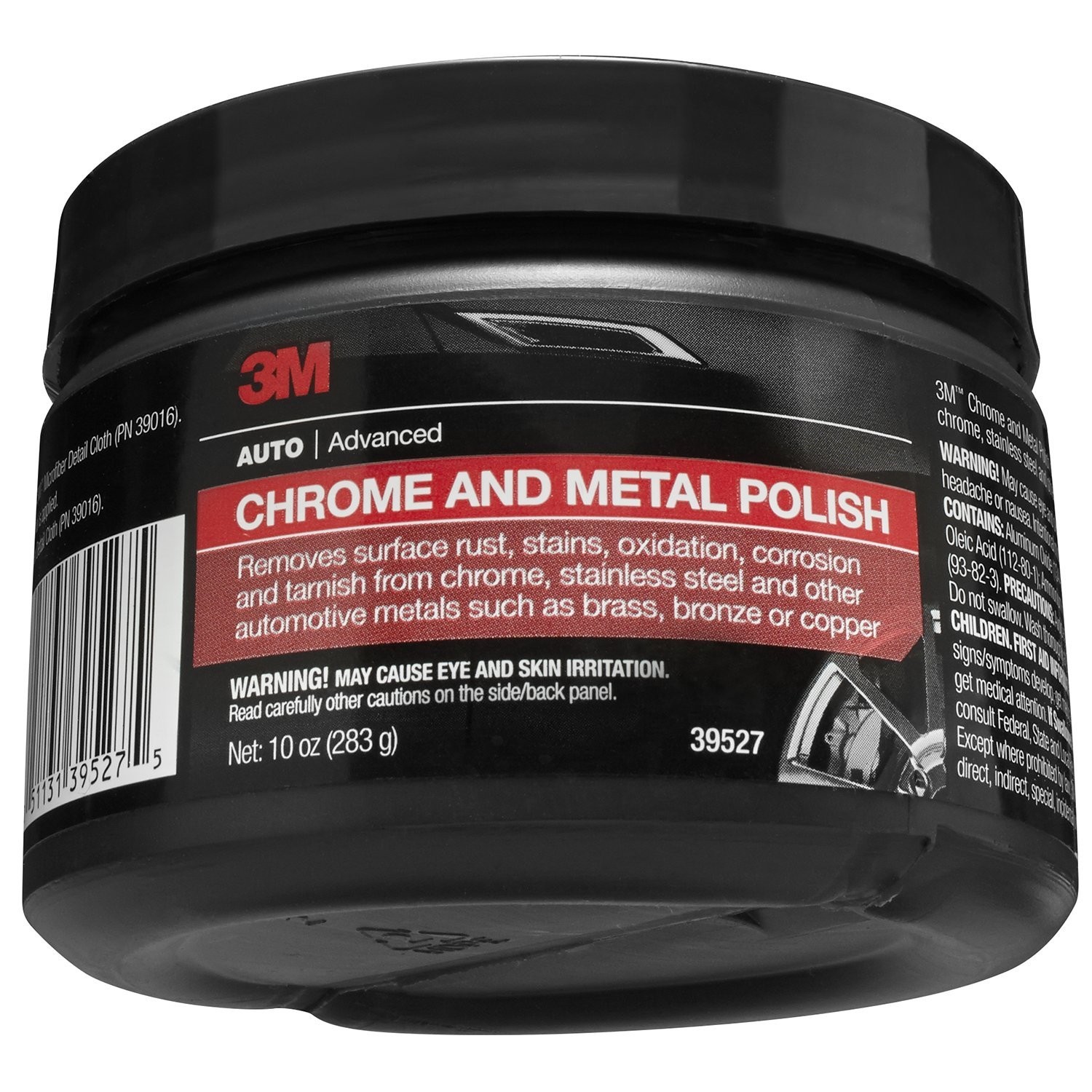 Chrome and Metal Polish, 39527, 10 Oz, Used on Wheels, Trim and Bumpers, for Aut