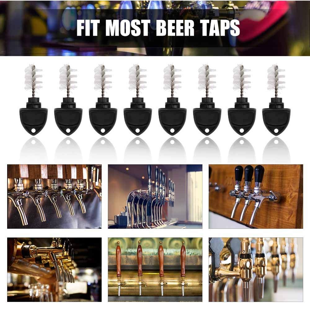 (12Pack) Faucet Plug Brush Beer Plug, 2 in 1 Beer Tap Cap Plug & Cleaning Bru…