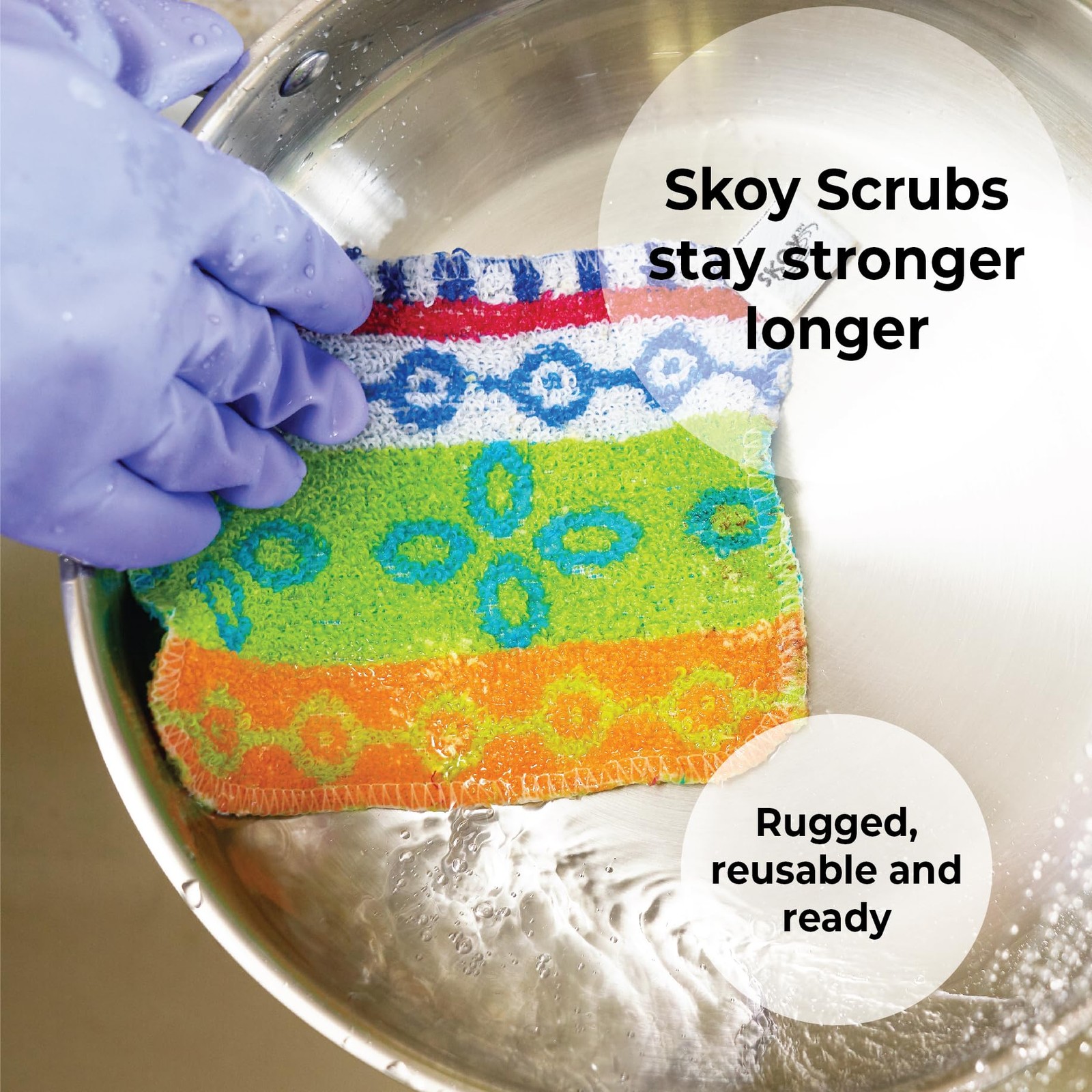 Scrub, 4-Pack Reusable, Non-Scratching Dish Scrubber for Kitchen and Househol…