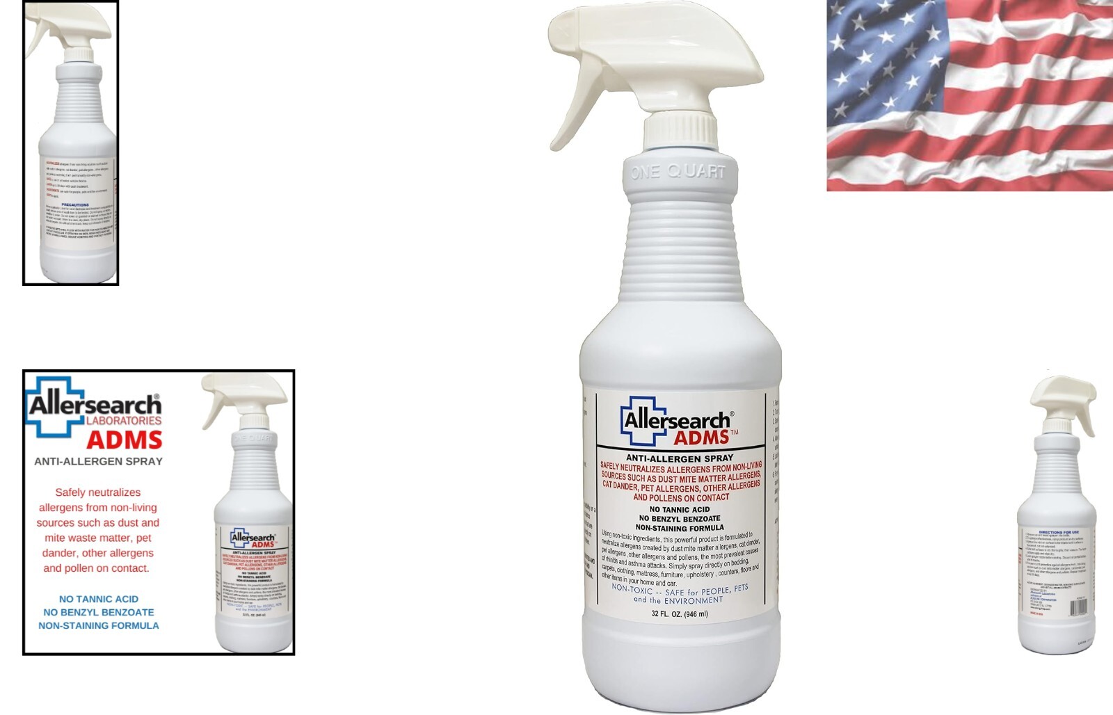 32 oz Anti-Allergen Spray by ADMS – Effective Against Allergens & Dust