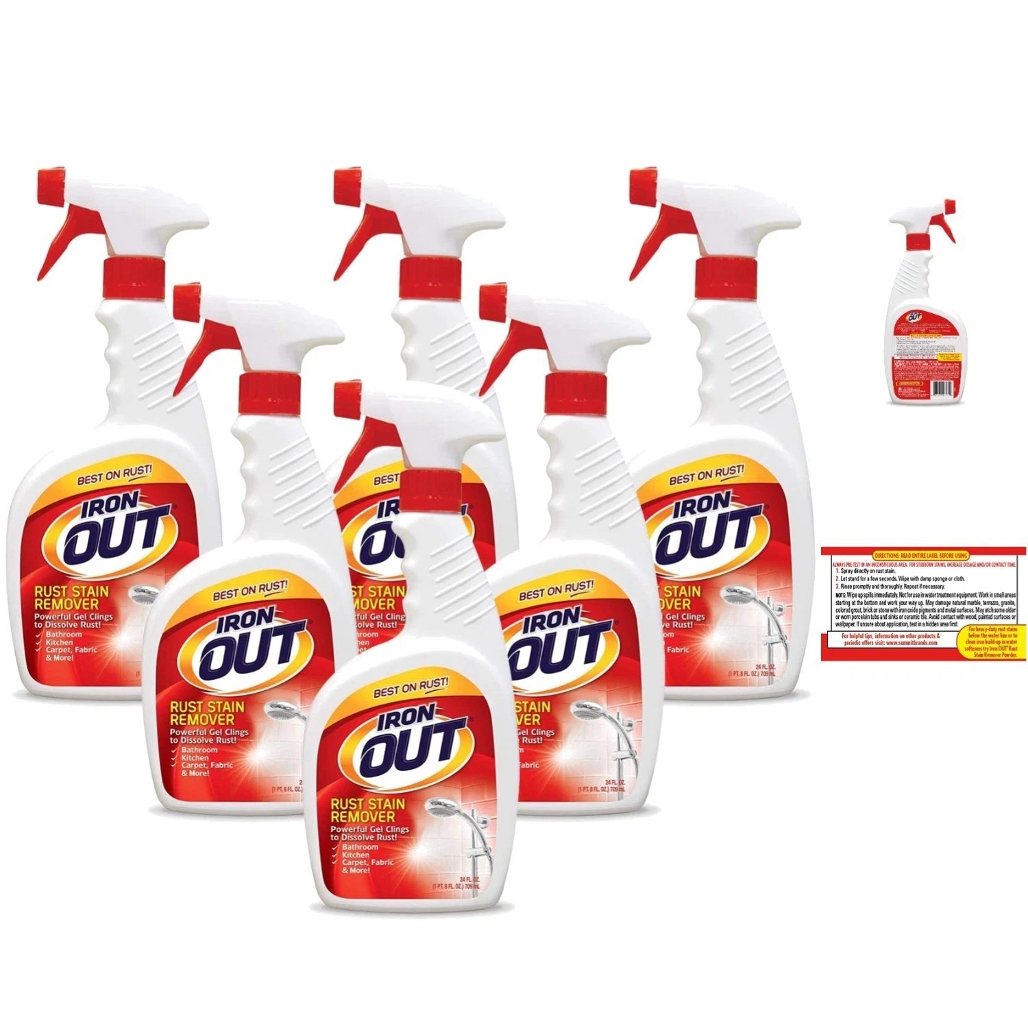 24oz Rust Stain Remover Gel – Multi-Surface, Safe for Home and Family, Pack of 6