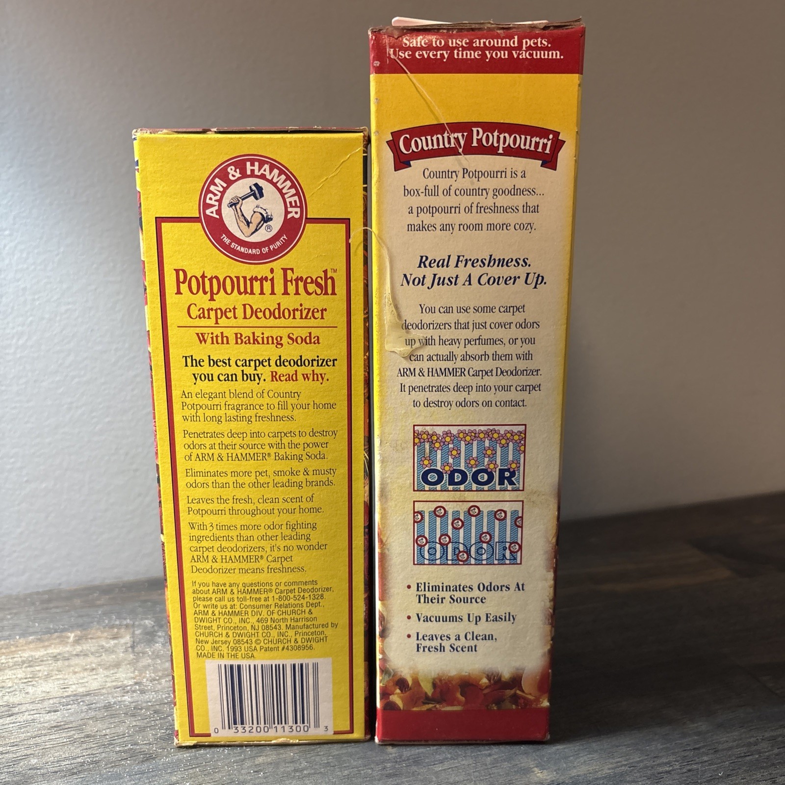 2 Vtg Arm & Hammer Potpourri Fresh Carpet Deodorizer COUNTRY 21 Oz NOS & Used