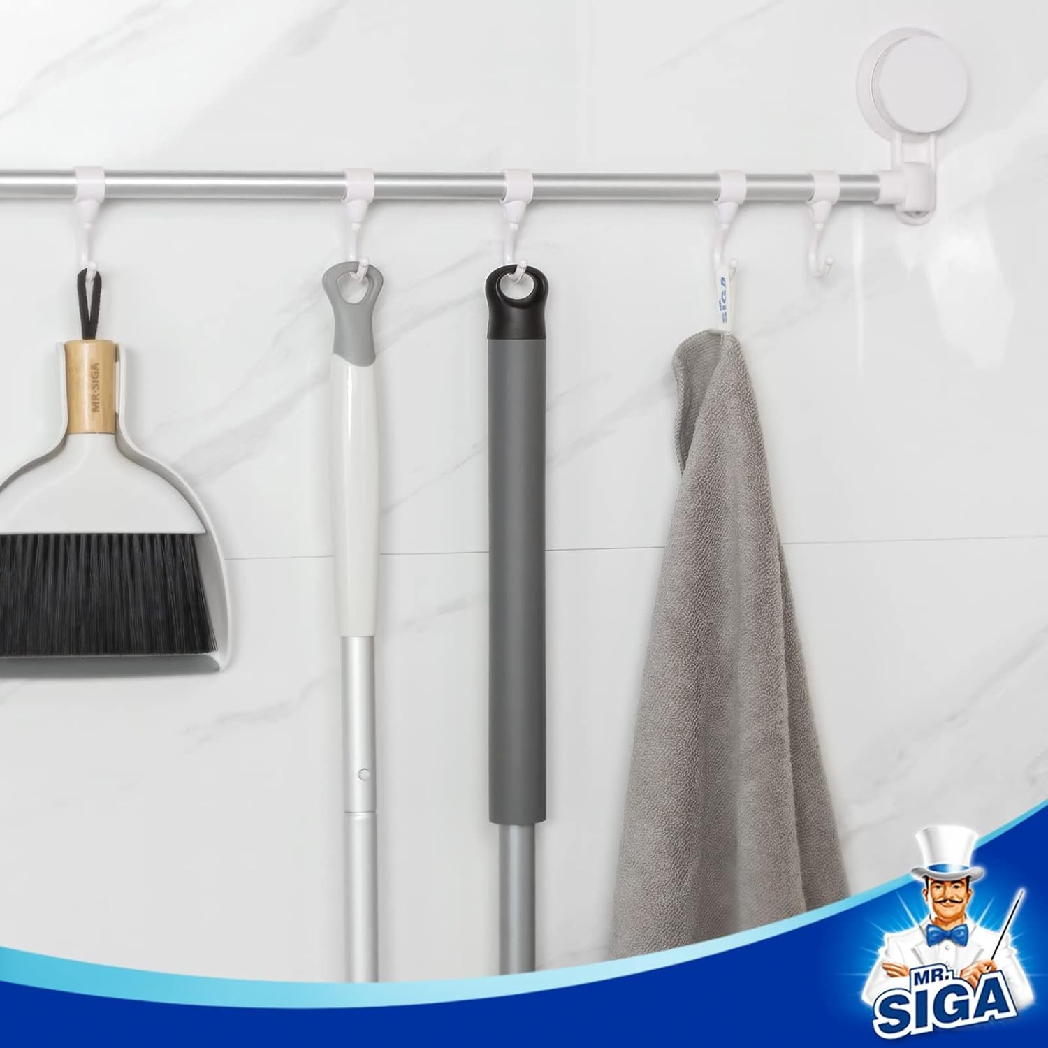 Heavy Duty Grout Scrub Brush with Long Handle & Stiff Bristles for Deep Cleaning