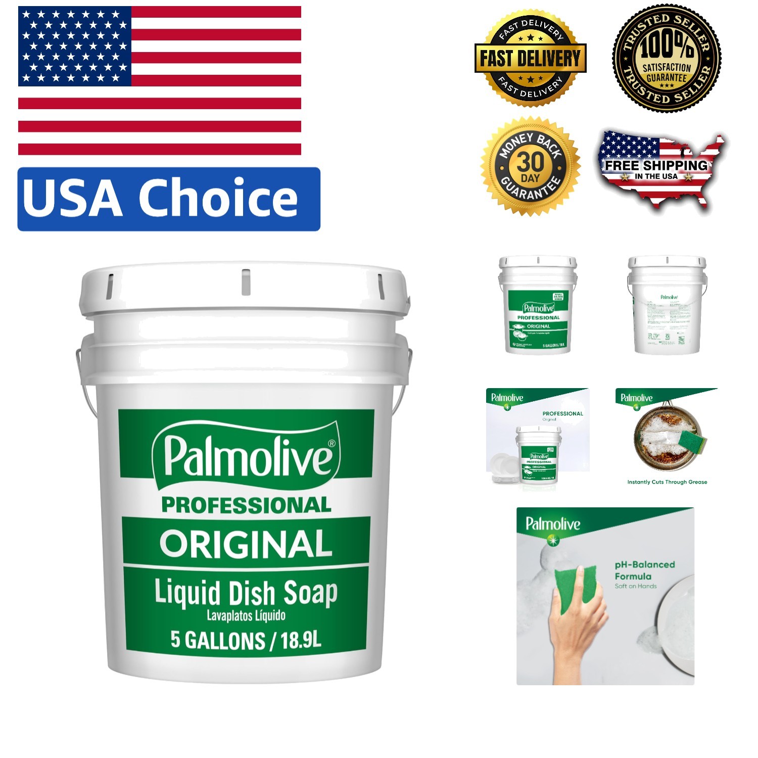 Eco-Friendly 5 Gallon Professional Dish Soap – pH Balanced, Cleans 7,000 Dishes
