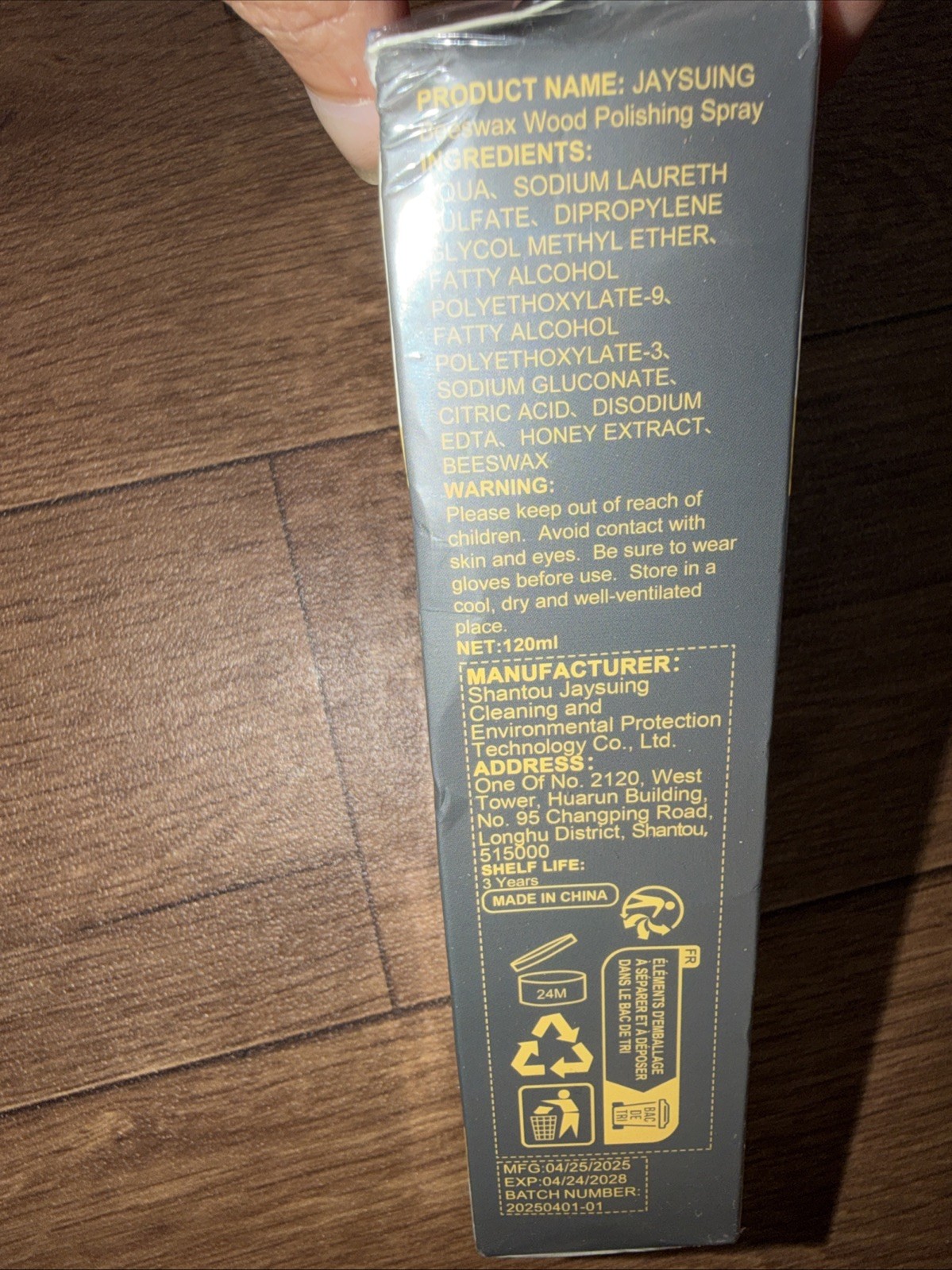 Natural Beeswax Wood Polish Spray – Furniture Floor Restorer & Cleaner