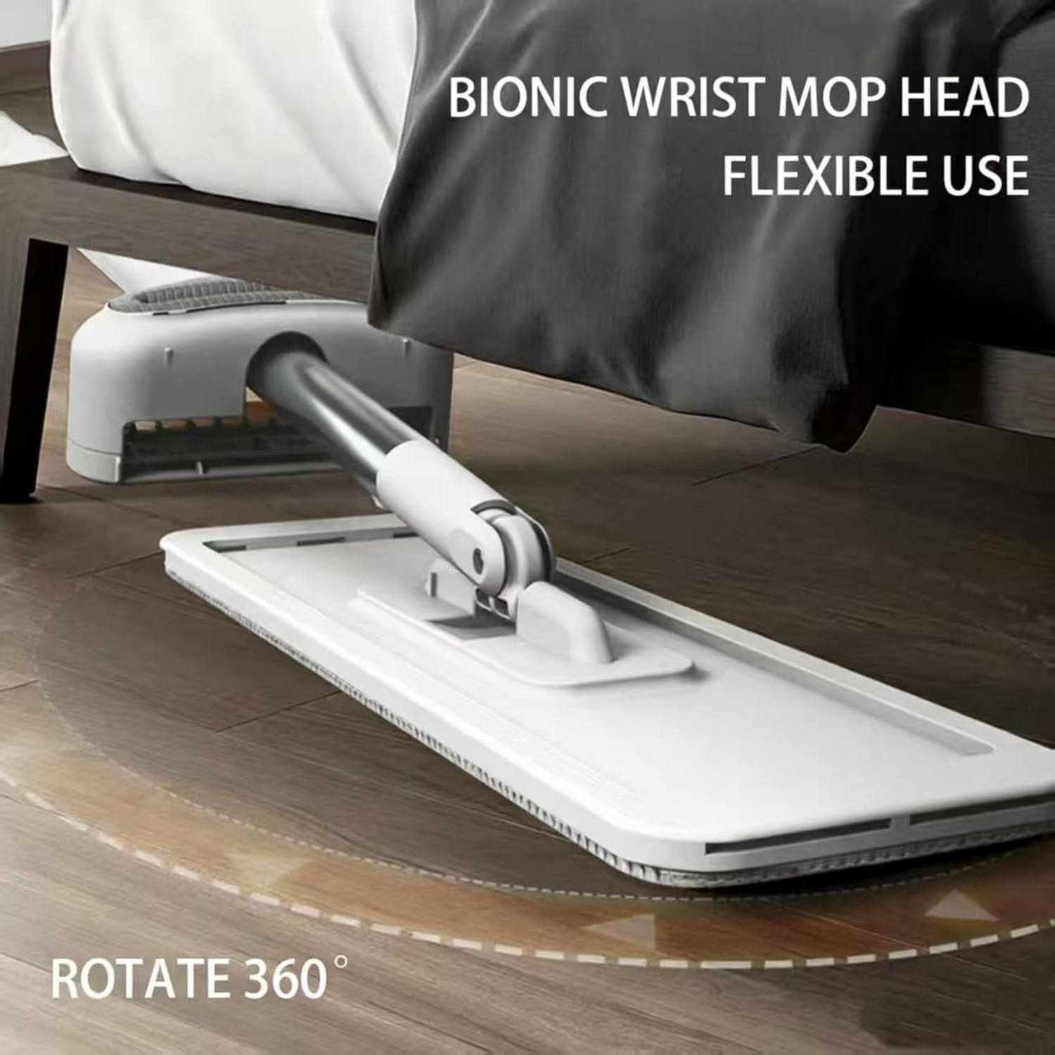 Wet Dry Flat Microfiber Mop for Hardwood Floors, 6 Washable Pads Included, 36…