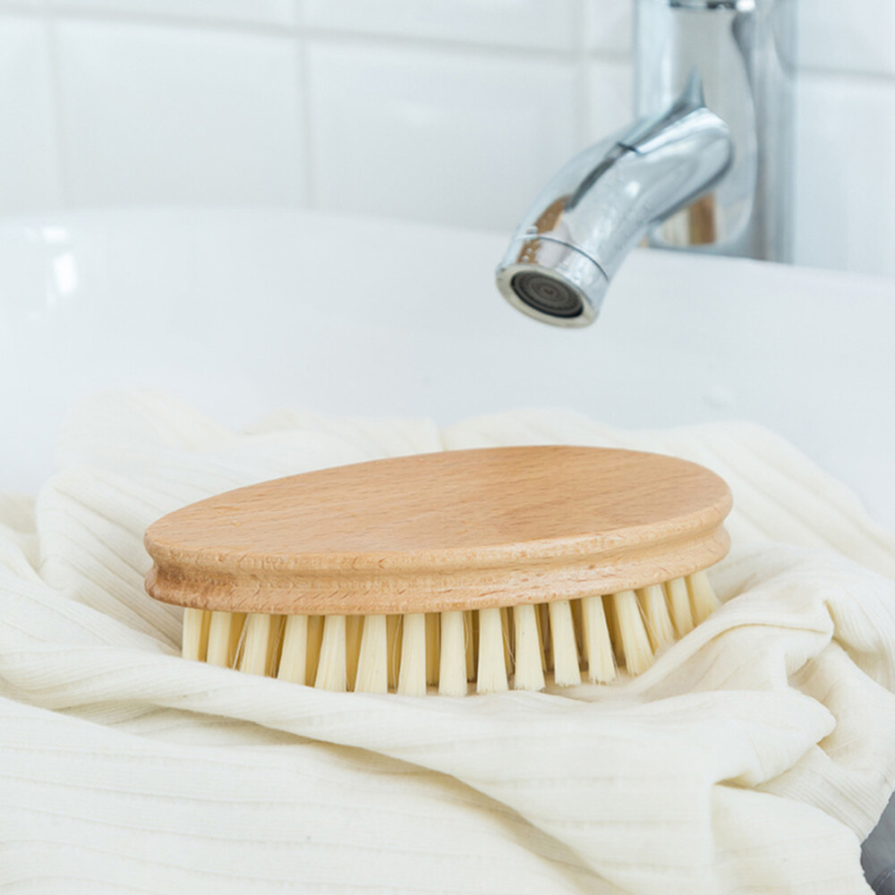 2 Pcs Wood Hand Brush Boot Brush Wooden Shoe Brush Shoes Cleaning Brush