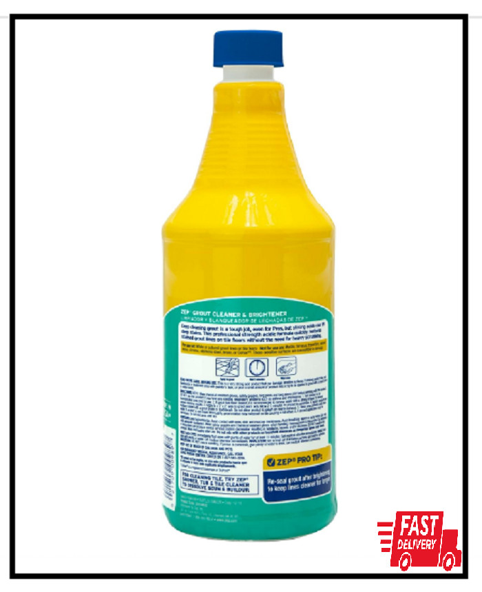 Zep Grout Cleaner and Brightener – 32 Ounce (1 Bottle) – ZU104632 – Deep Cleanin