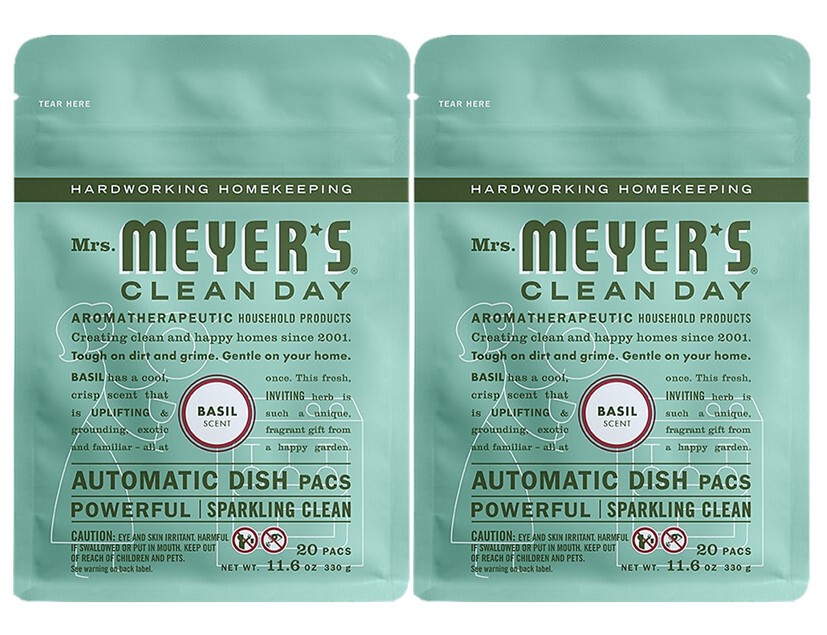 Mrs. Meyer’s 2 Clean Day Automatic Dish Pacs Basil Scented Pods 11.6 oz Each NEW