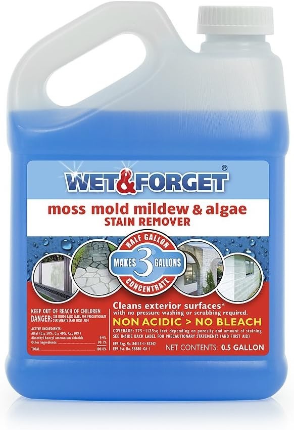 Powerful 64oz Concentrate that Fights Mold, Mildew & Algae without Scrubbing