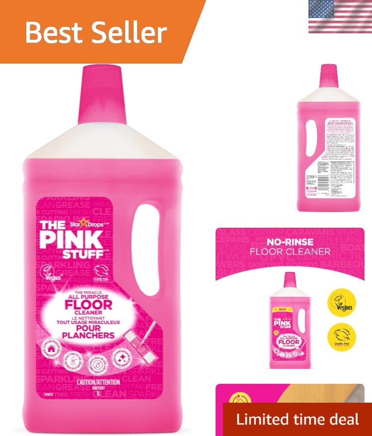 33.8 Fl Oz The Pink Stuff Miracle Floor Cleaner – Non-Abrasive & Fresh Scent