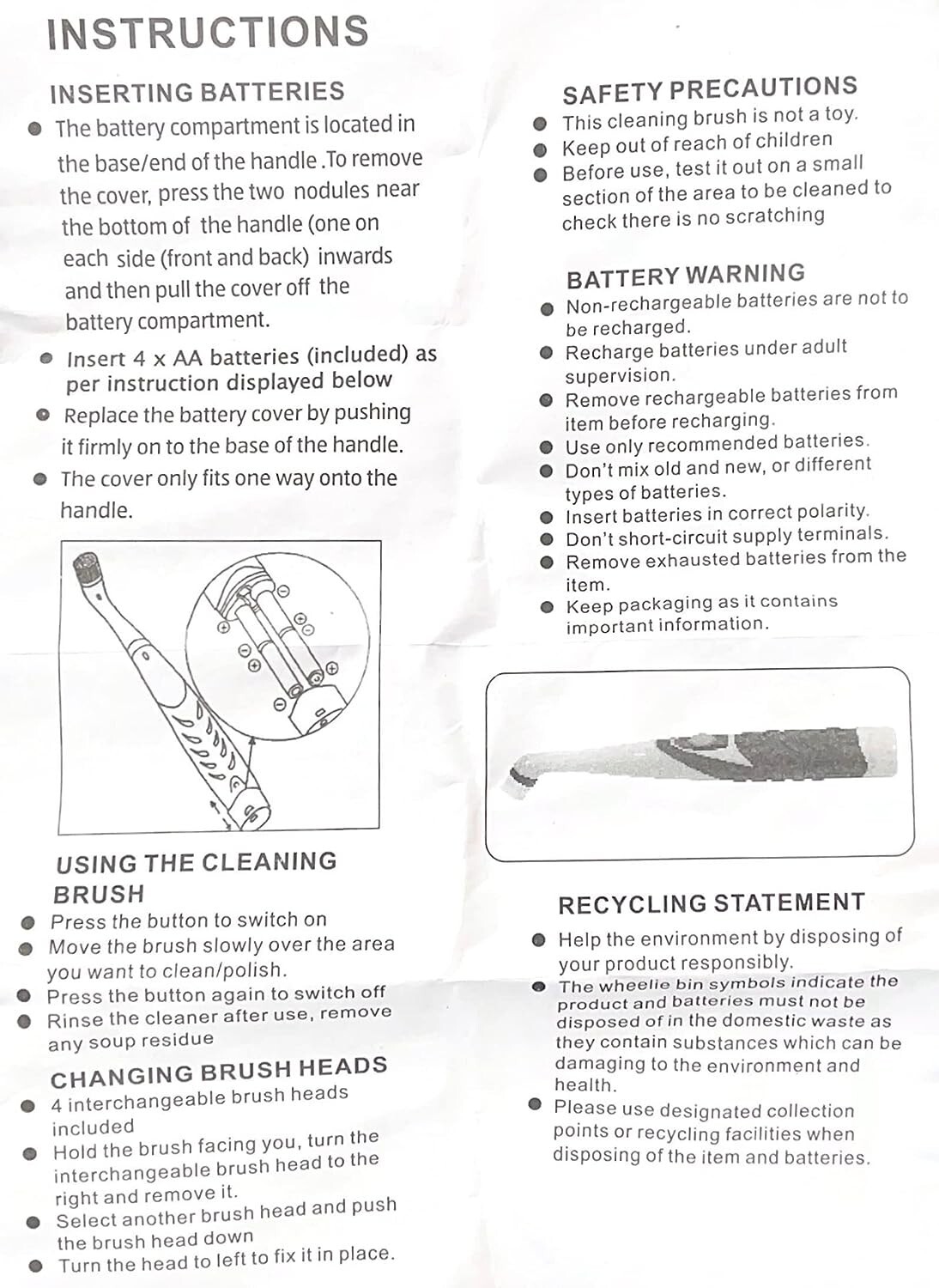 Miracle Scrubber Kit – 2 Tubs of Cleaning Paste with Scrubber Tool and 4 Heads