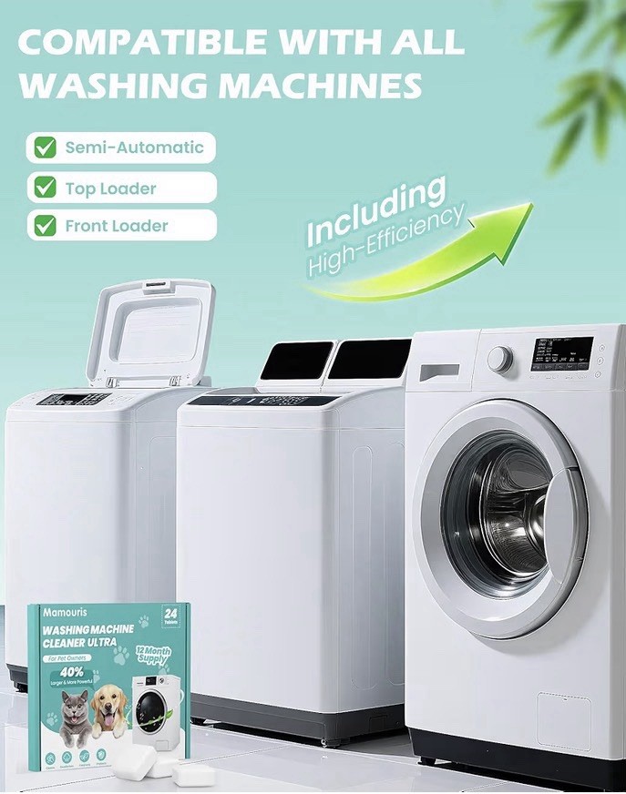 Uproot Clean Washing Machine Cleaner Tablets – 24 Pack for a 12 Month Supply. Fo