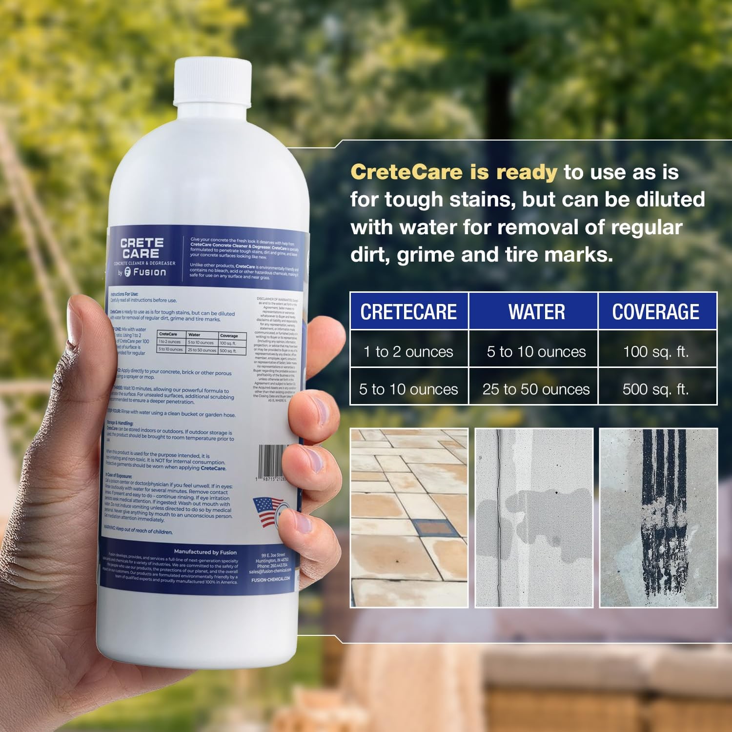 Fusion CreteCare: The Ultimate Concrete Cleaner and Driveway Oil Stain Remove…