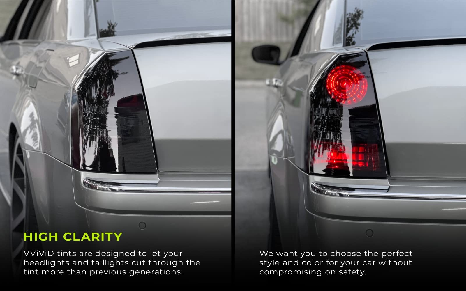 Vvivid Dark Black Headlight Taillight Tint Air-release Vinyl Wrap Film