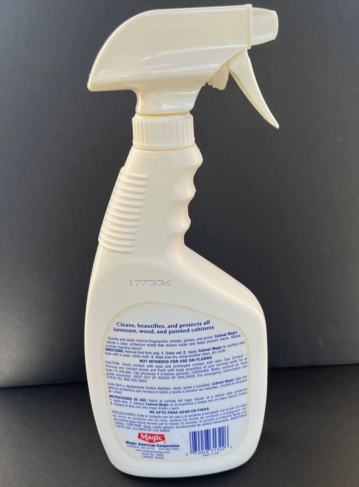 Cabinet Magic Wood Laminate Cleaner Polish Non-Aerosol 22 oz Trigger spray *NEW