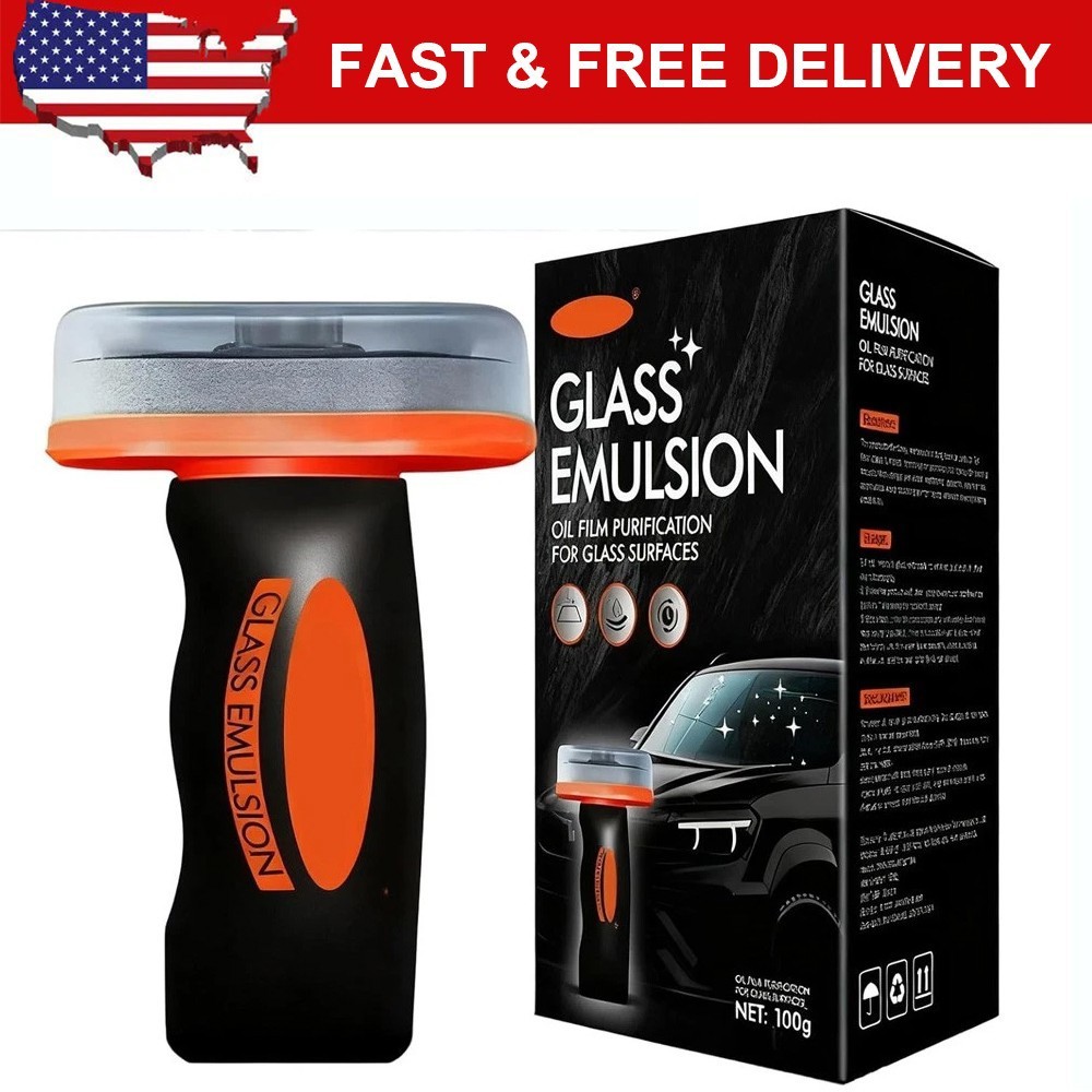 New Automotive Oil Film Cleaner Car Windshield Oil Film Remover w/ Brush Head