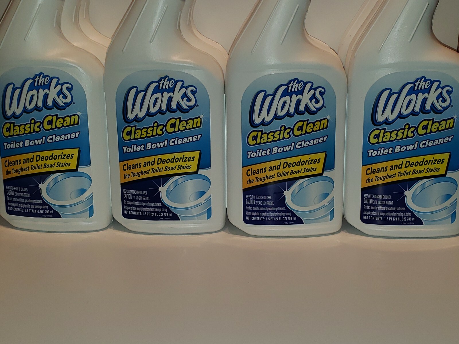 Lot Of 24 Toilet Bowl Cleaner, The Works 24 fl oz x 24 Bottles