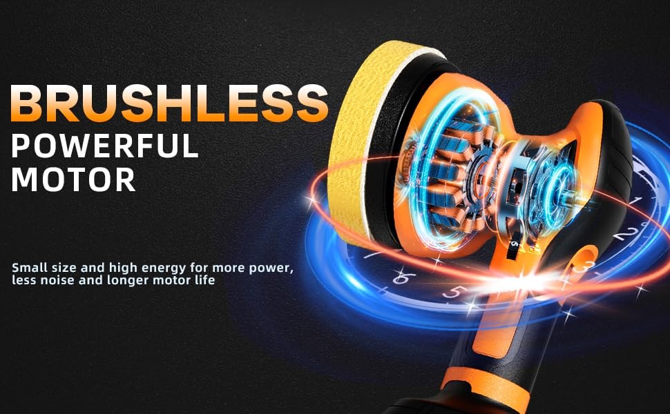 Electric Cordless Car Buffer Polisher, 6-inch Car Buffer Waxer Kit, 18V 4.0AH…