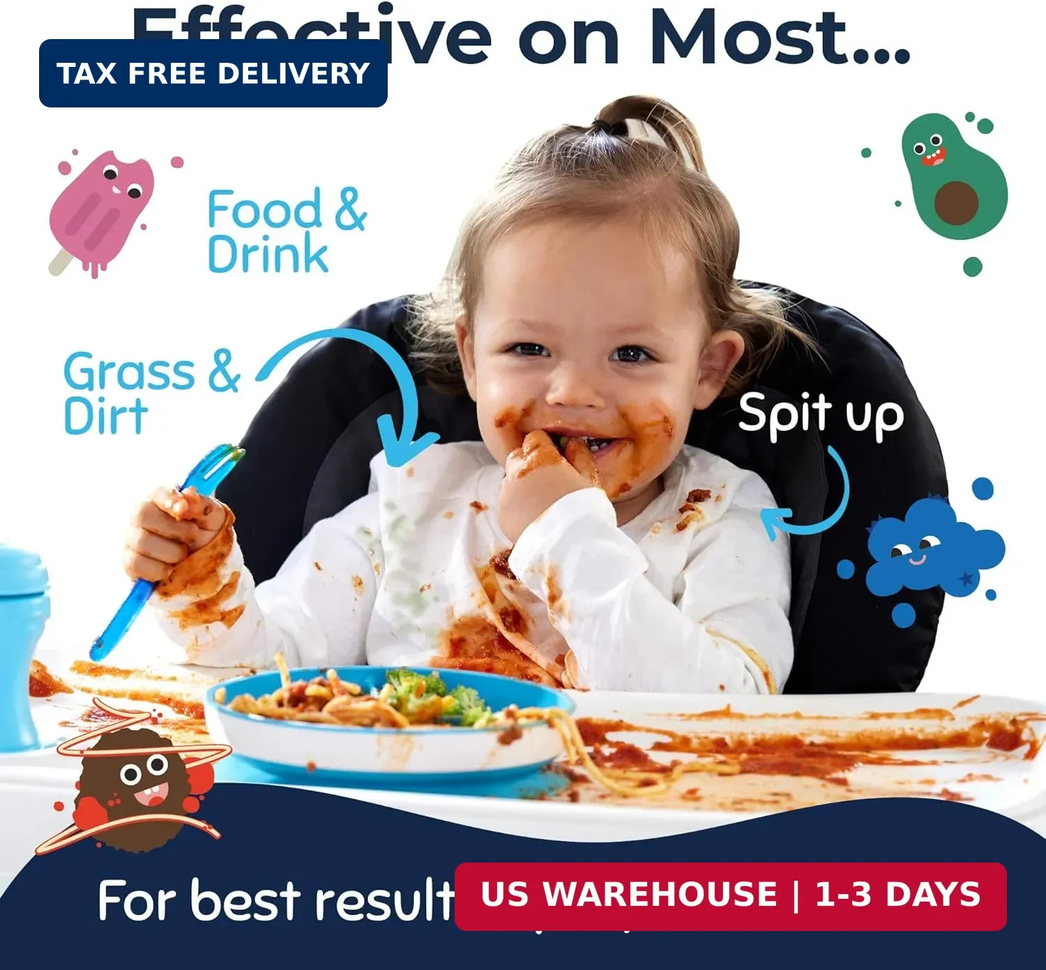 Miss Mouth’s Messy Eater Stain Treater Spray – 4oz Stain Remover – Newborn & Bab