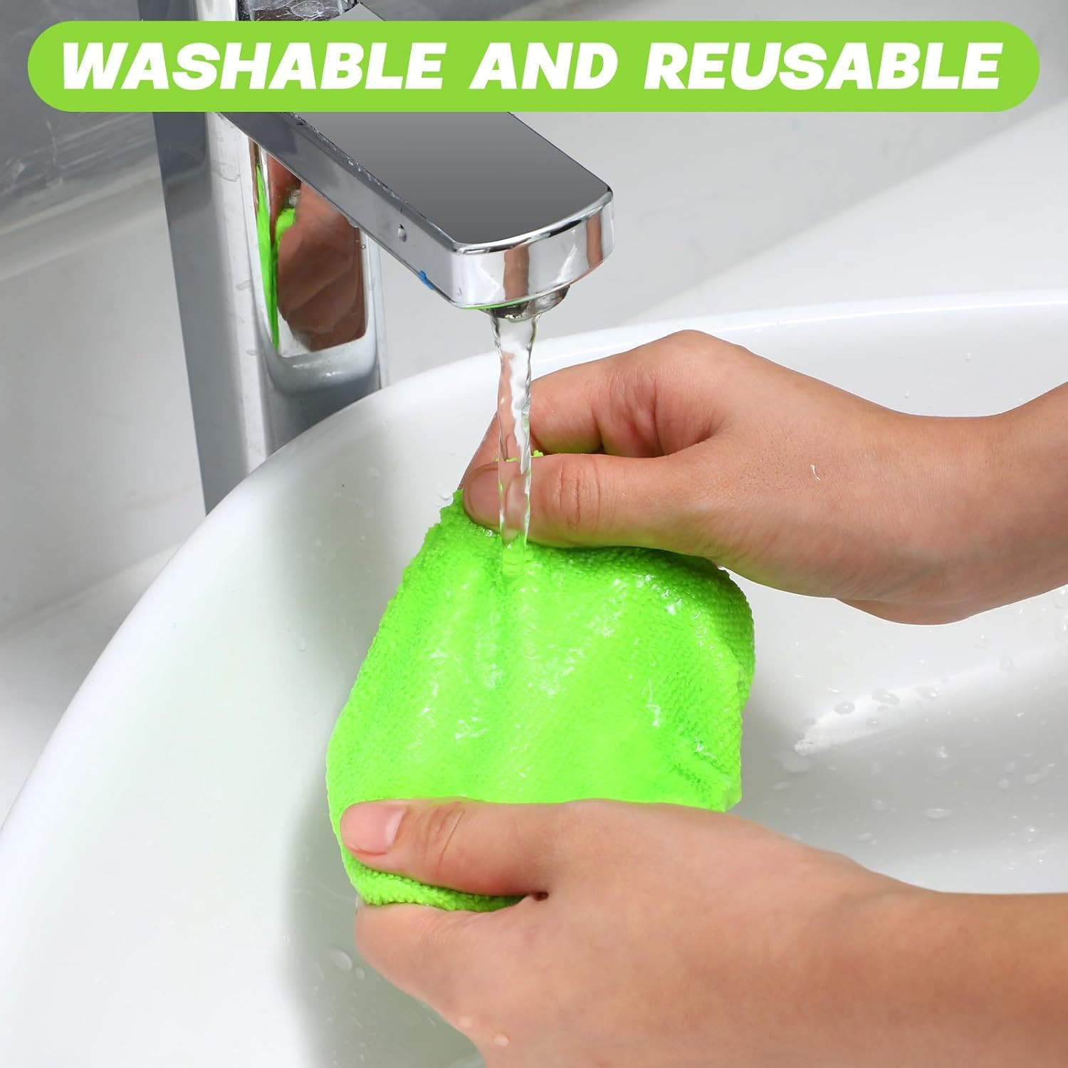 8 Pcs Car Windshield Cleaner Tool Kit with Extendable Handle, Microfiber Towel P