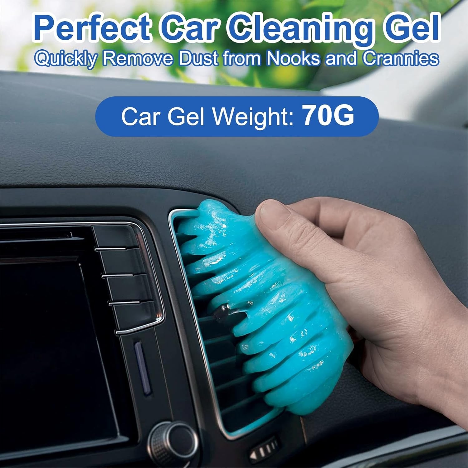 Car Interior Duster Detailing Brush Set Cleaning Gel Kit, Soft Microfiber Towels