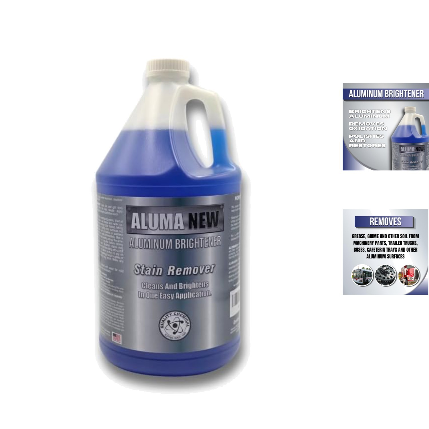 Effective Aluminum Brightener & Stain Remover – 128 FL Oz for RVs & Machinery