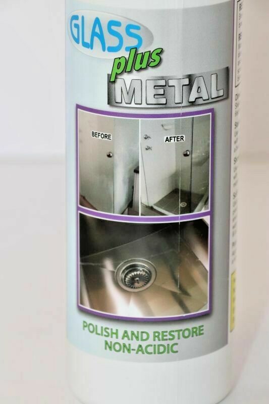 Hard Water Deposit Remover – Glass Plus Metal for Shower Glass & Stainless