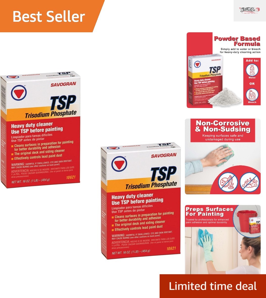 Heavy-Duty Unscented Cleaning Powder – Trisodium Phosphate 2 Pack 16 oz Each