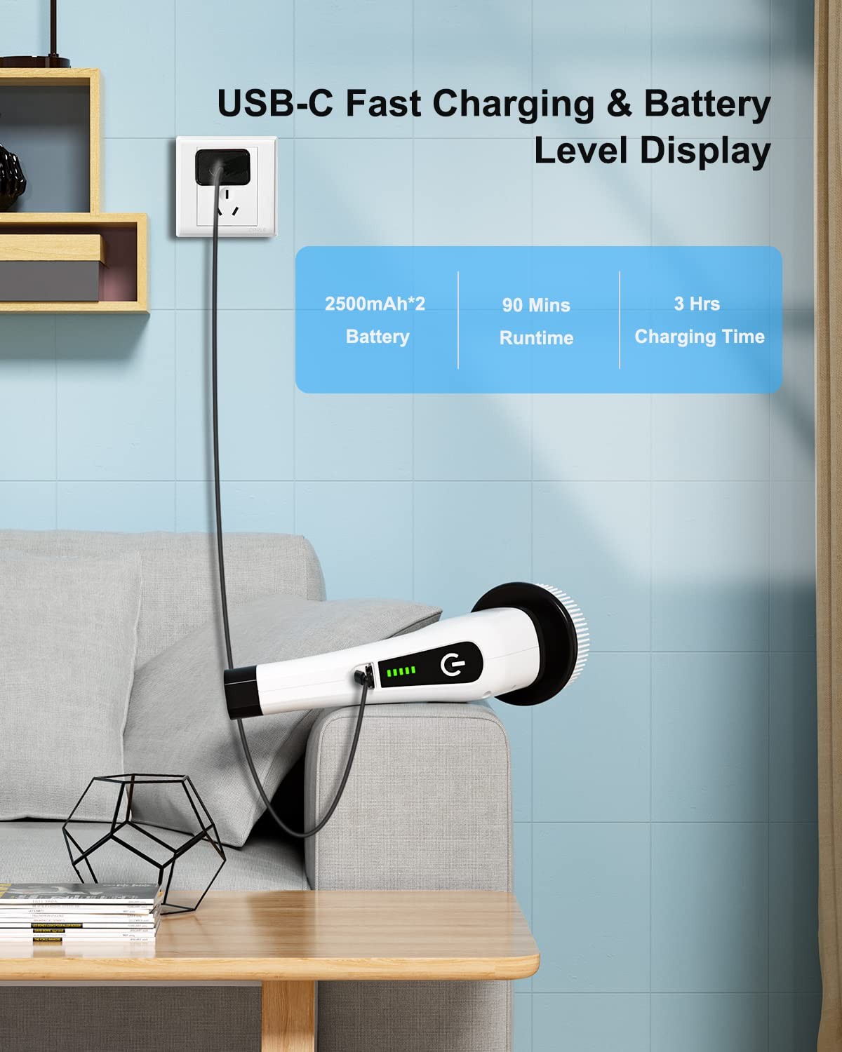 Leebein Electric Spin Scrubber, Cordless Cleaning Brush with 8 Replaceable Br…