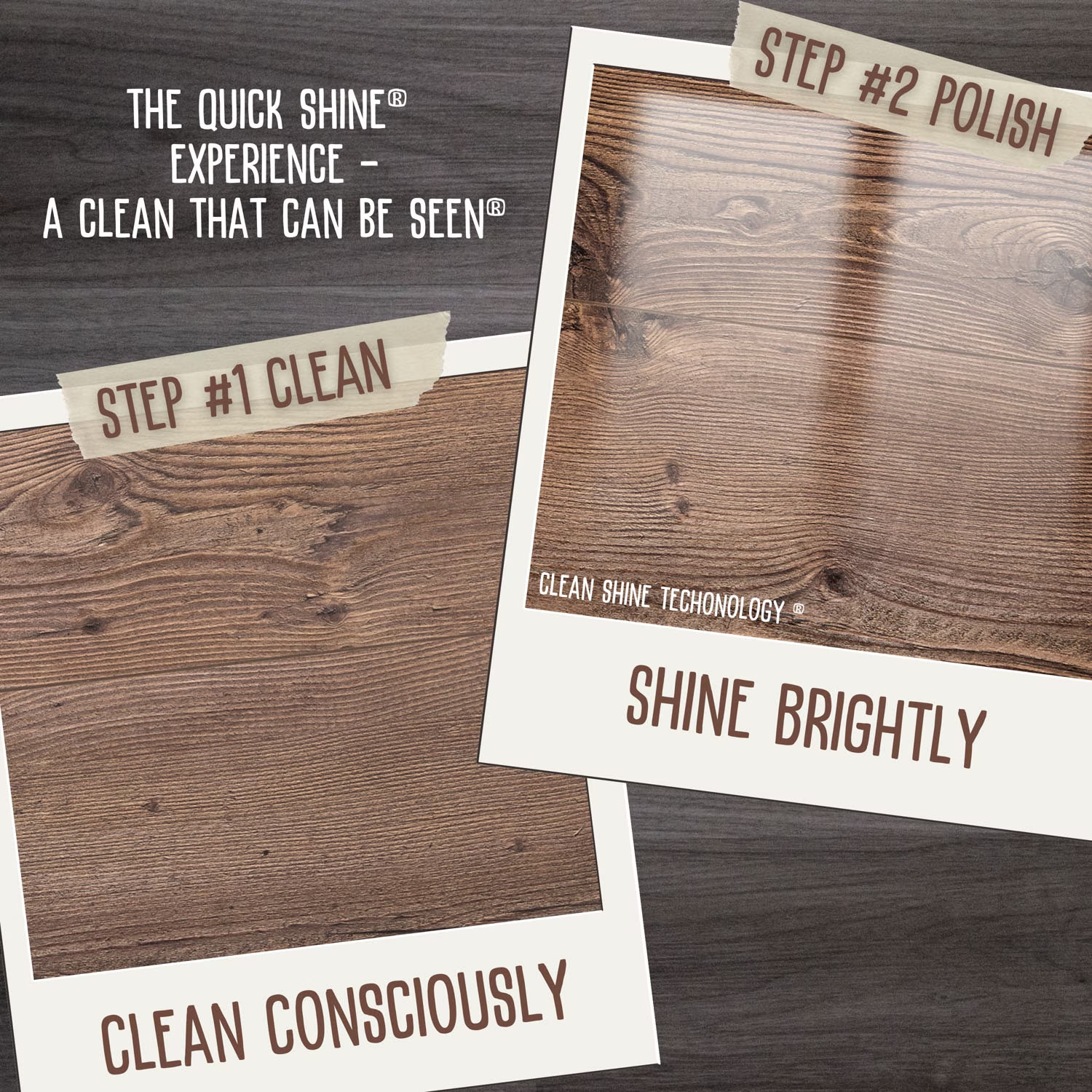 (2 Pack) Quick Shine Multi-Surface Floor Finish, PFAS-Free, Floor Polish 64 oz