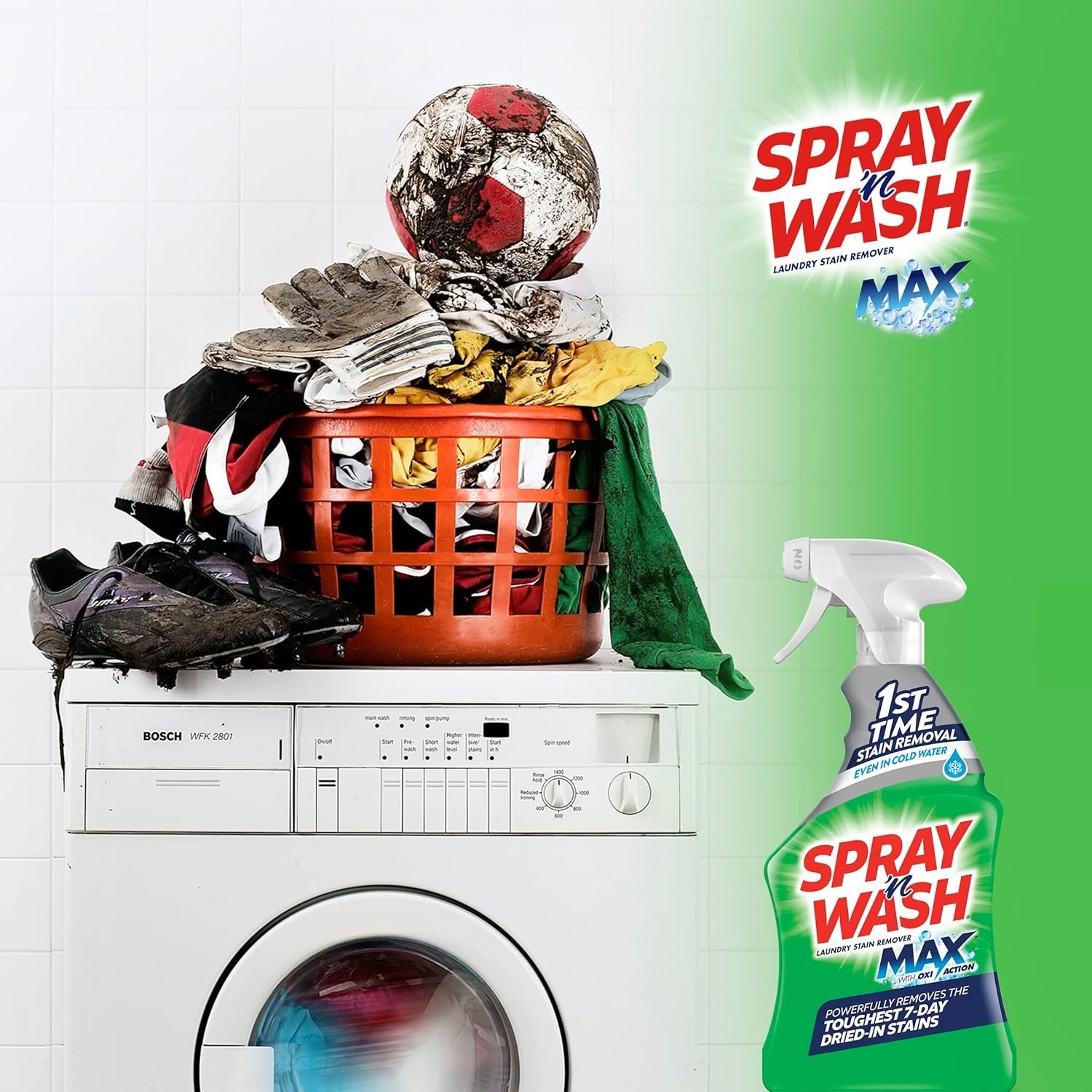 Maximum Strength Spray N’ Wash Stain Remover – 16oz Essential for Tough Stains