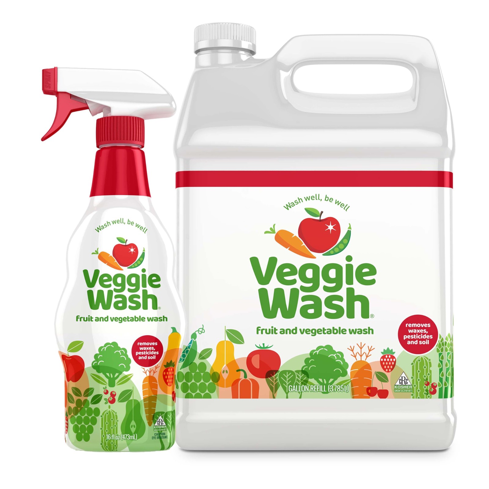 Veggie Wash Fruit & Vegetable Wash, Produce Wash and Cleaner Bundle Pack 16 …