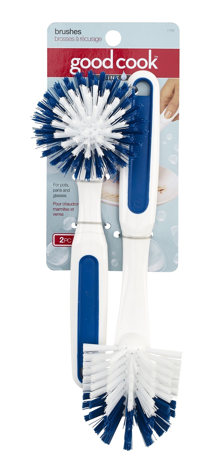 Good Cook 2piece Nylon Scrub Brush Set Multicolor Medium