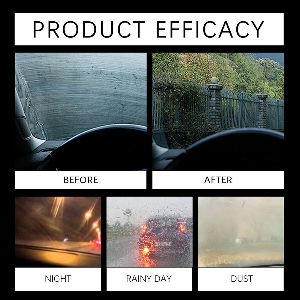 Oil Film Remover for Car Windshields and Windows, Automotive Glass Cleaner OY