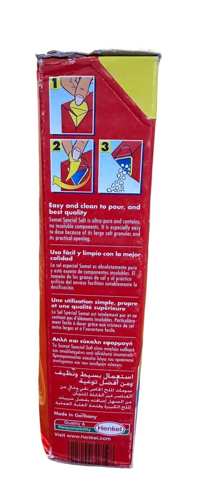 Somat Dishwasher Salt Water Softener – Special Salt Coarse-Grained – Lime Protec