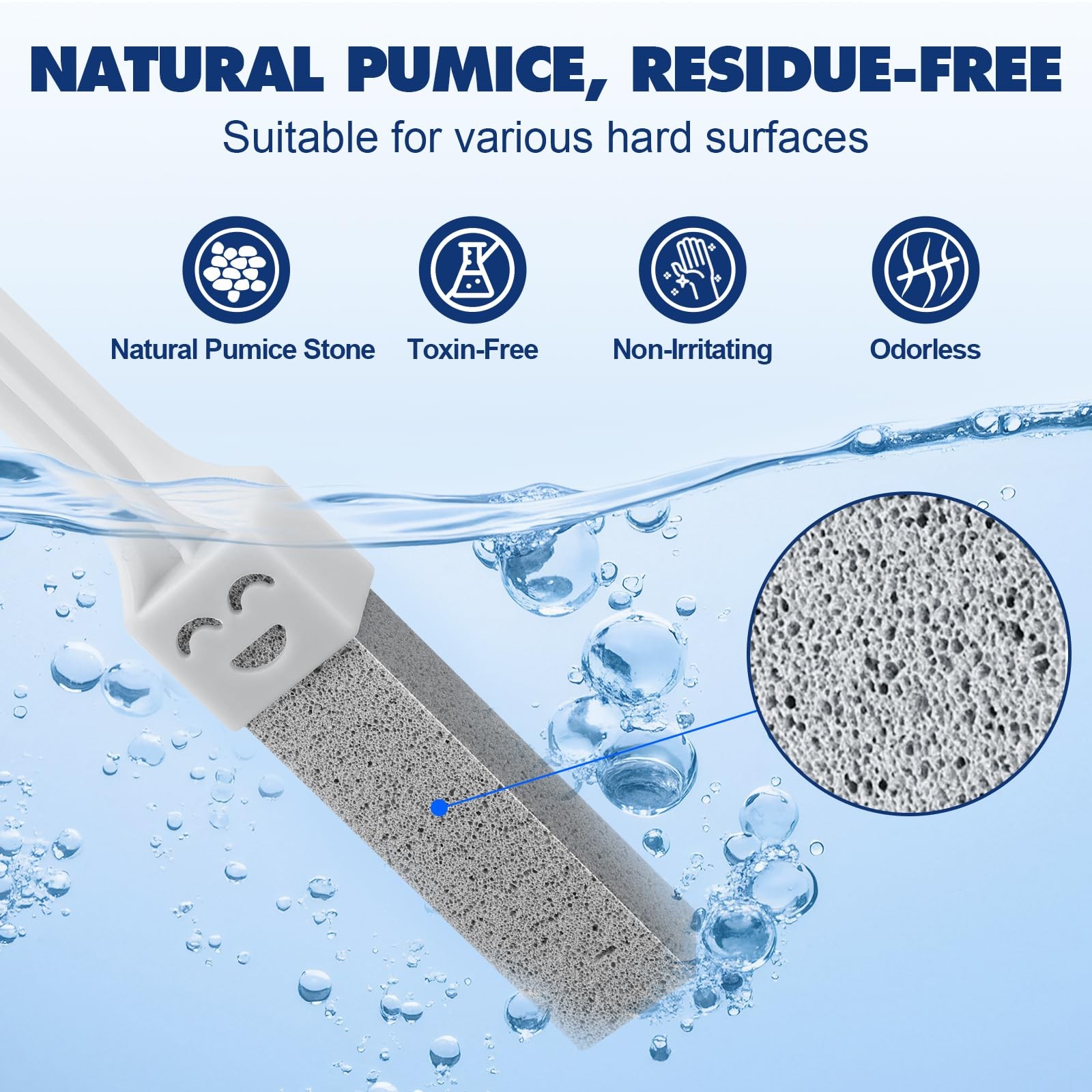 10 Pack Pumice Stone Toilet Bowl Cleaner with 2 Extra Long Handle,Pumice Ston…