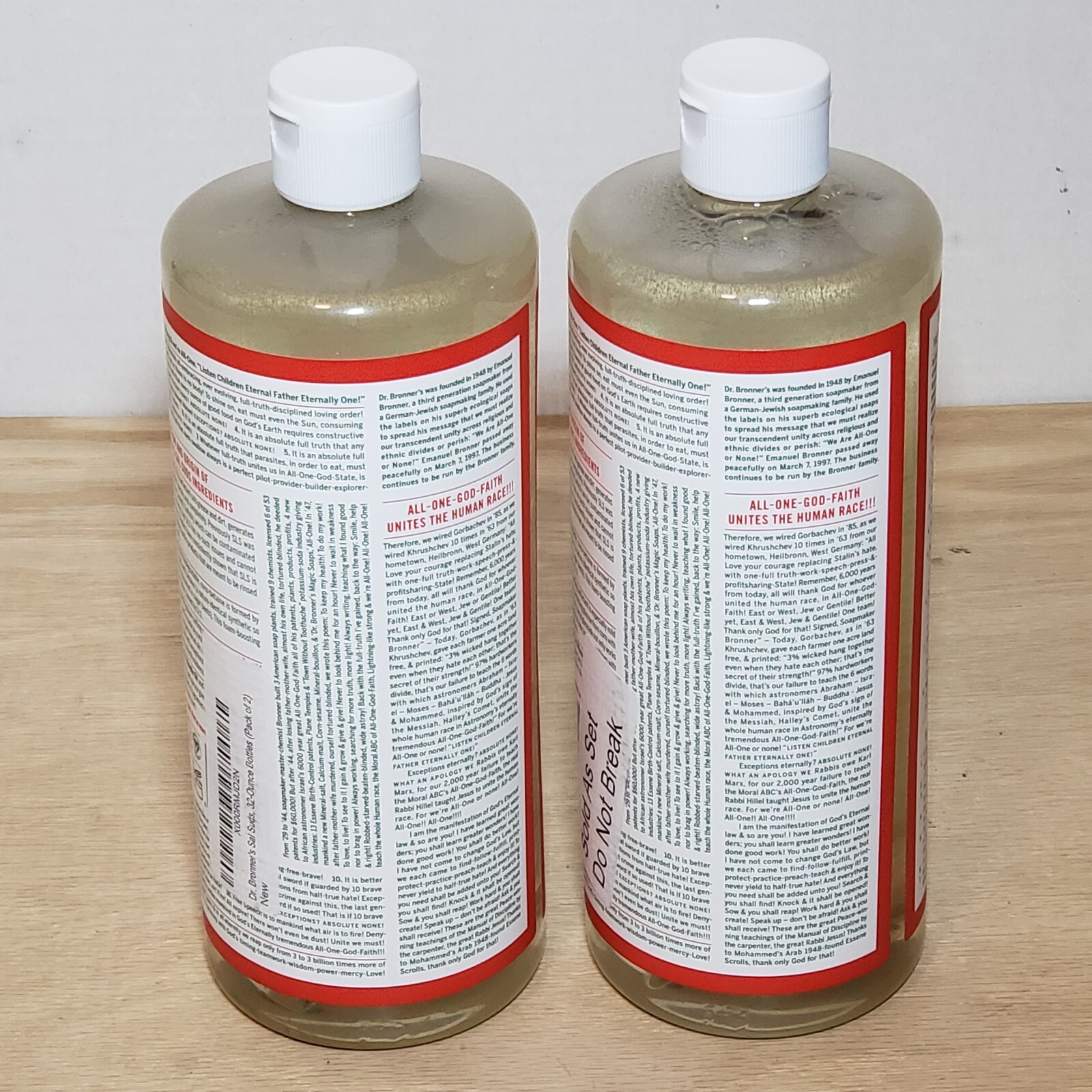 Dr.Bronner’s – Sal Suds Biodegradable Cleaner (32oz) 2 Pack Brand New Free Ship