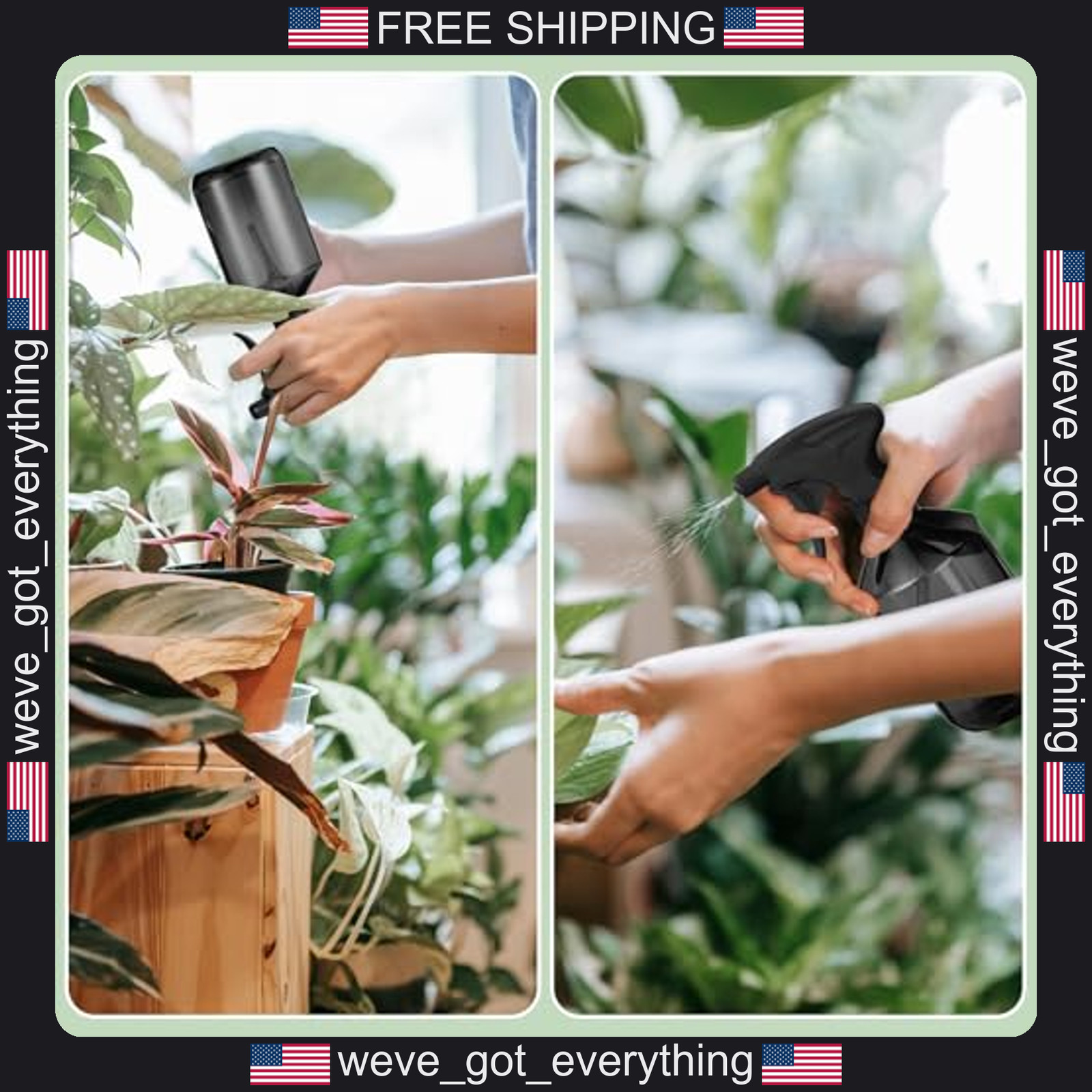 2 Pack 16 oz Plastic Spray Bottles for Cleaning and Gardening