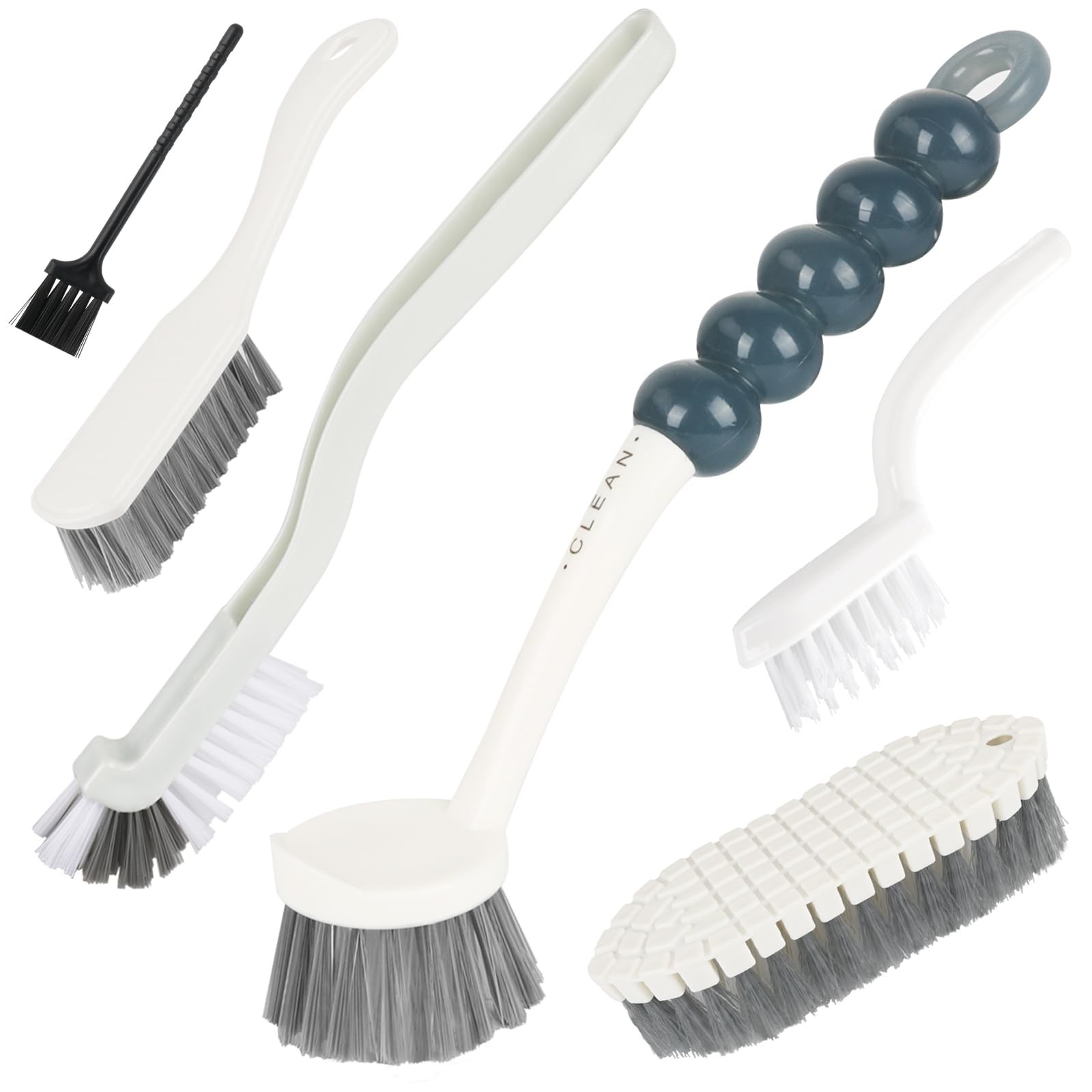 6 Pack Multipurpose Household Cleaning Set, Deep Cleaning Brush Set with Grip…